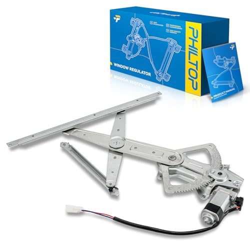 Image of PHILTOP Front Left Driver Side Power Window Regulator and Motor Assembly Compatible with 2005-2018 Toyota Tacoma Replaces 741-610,2 Pins