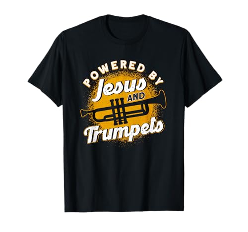 Powered by Jesus and Trumpet T-Shirt