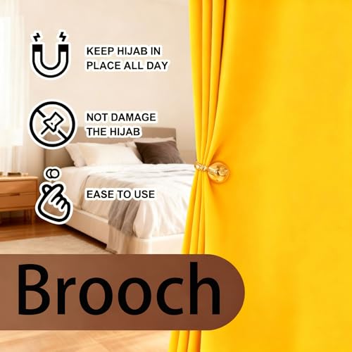 جودتول دبوس حامل الحجاب، حامل وشاح، دبابيس حجاب مغناطيسية للشال واللف باللون الذهبي الوردي والفضي والاسود والذهبي، مناسبة للملابس والاوشحة وما الى ذلك