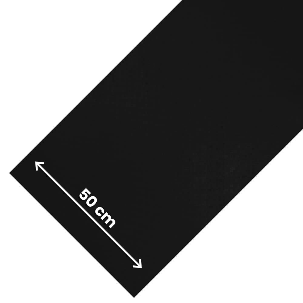 OLIVO.shop - Alfombra de cocina de PVC, multiusos, se puede cortar a medida, lavable, antideslizante, para cocina, baño, lavandería, 50 cm de ancho, rollo múltiple negro, 50 x 600 cm