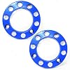 Promo Link Universele wieldoppen voor vrachtwagens, 2 stuks, hoogglans gepolijst, kunststof, blauw