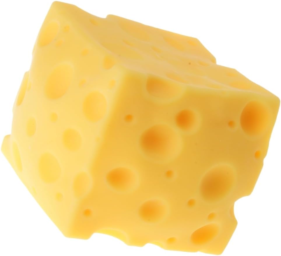 Squishy Fidget Toy Giant Cheese Squeezable Stress Relief Sensory Toys for Adults, Cute Party Favors, 3.94x3.94x3.54''