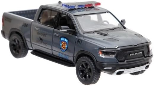 Miniatura Carrinho de Ferro Ram 1500 Policia Coleção (cinza)