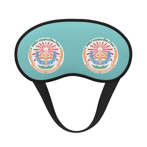 Chiang Mai Black-Edged Eye Mask with Adjustable Strap