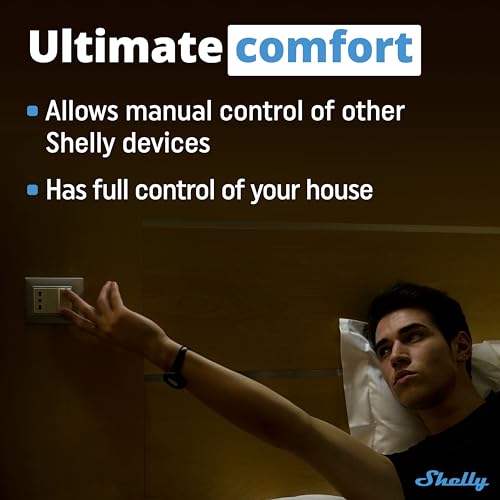 Shelly Plus i4 UL | WiFi & Bluetooth Smart 4-Digital inputs Controller of Shelly Relays | Home Automation | Compatible with Alexa & Google Home | iOS Android App | No Hub | Remote Control | MultiClick
