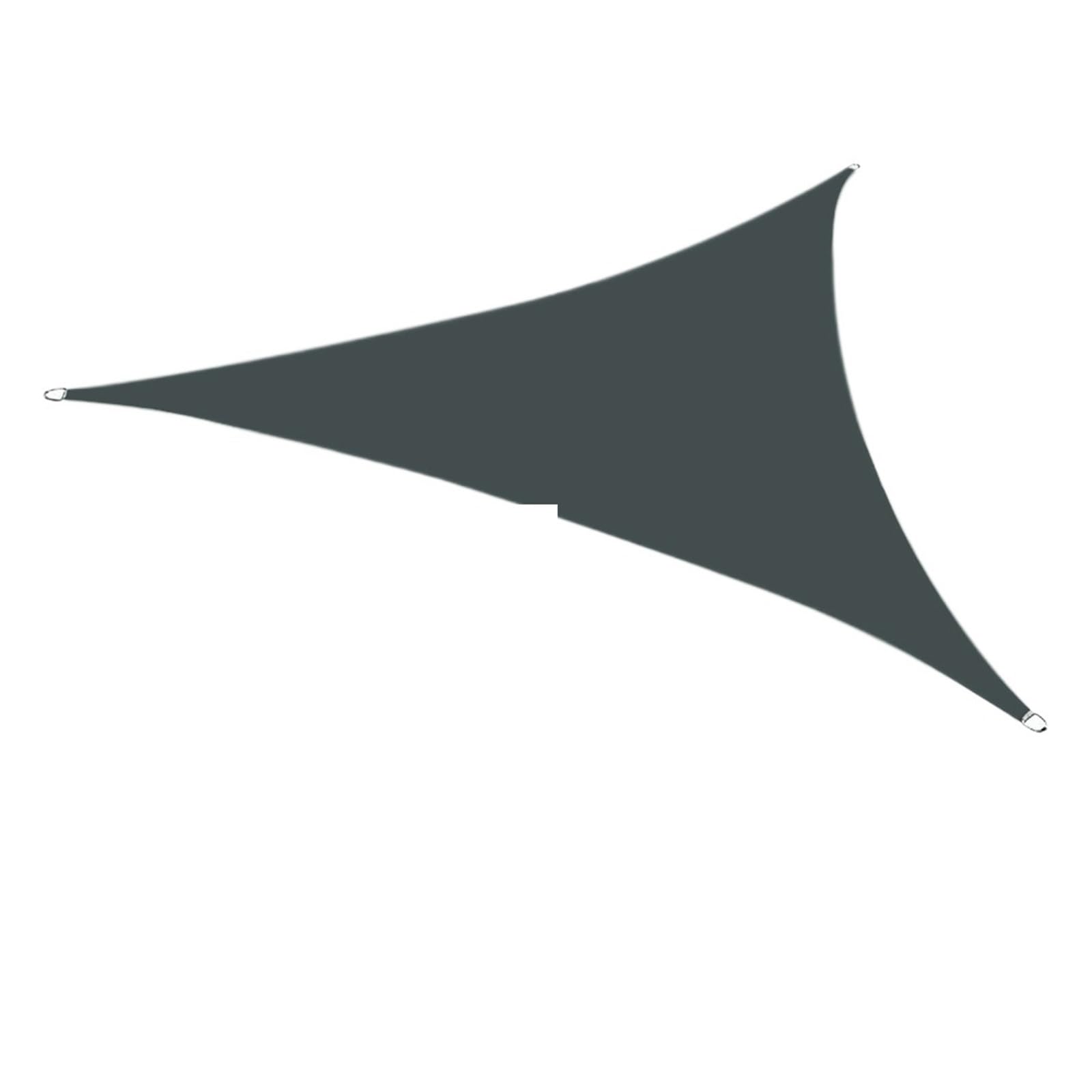 Voile d'ombrage triangle à angle droit imperméable gris 500cm avec fixations
