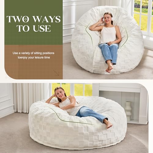 Image of Hobestluk Giant Bean Bag Chairs 6FT Oversized BeanBag Chair for Adult Jumbo