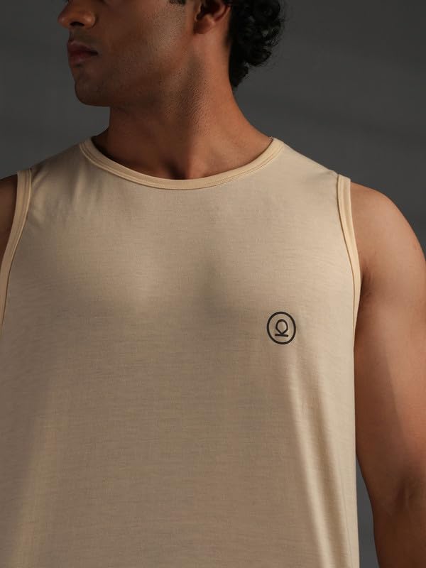 Image of CHKOKKO Tank Tops Sleeveless T-Shirt for Men Gym Wear Vest Solid Stylish Round Neck Running Sando for Sports Workout Fitness & Casual or Beach Wear
