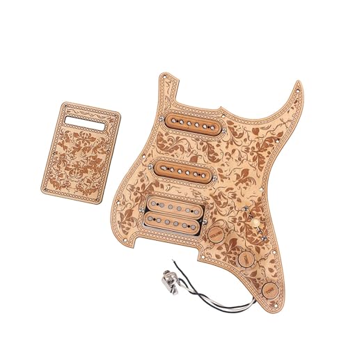 Pickguard SSH bois d'érable sculpté chargement pour guitare