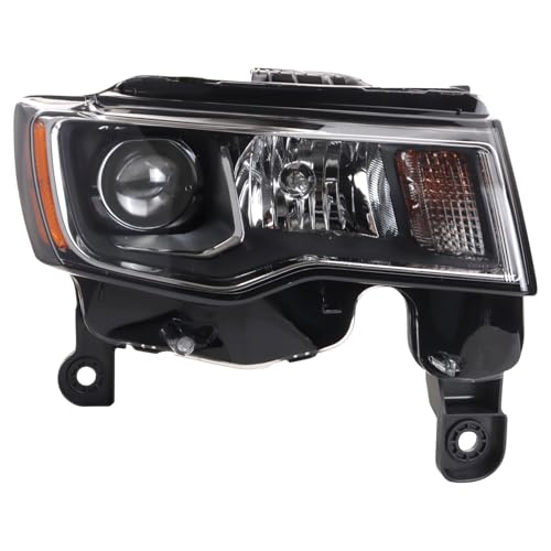 Image of TRQ Passenger Side Headlight Assembly Compatible with 2017-2022 Jeep Grand Cherokee 2022 Grand Cherokee WK CH2503297