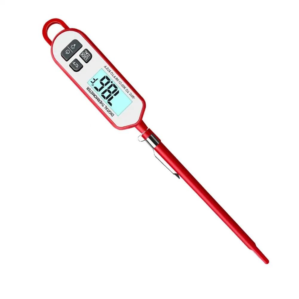 CTRLZS Food Thermometer Digital Probe Real-Time Reading Meat and Beverage Thermometer with LCD Display and Probe Kitchen Gadget