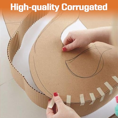Wellpappe Rolle zum Basteln, 30cm*500cm Dicke Pappe Rolle zum Basteln, Mehrzweck-Kreativkarton, Leicht zu Schneiden, Zu falten, für Malerei, kreatives Modellieren, Büro- und Kurierverpackungen (1)
