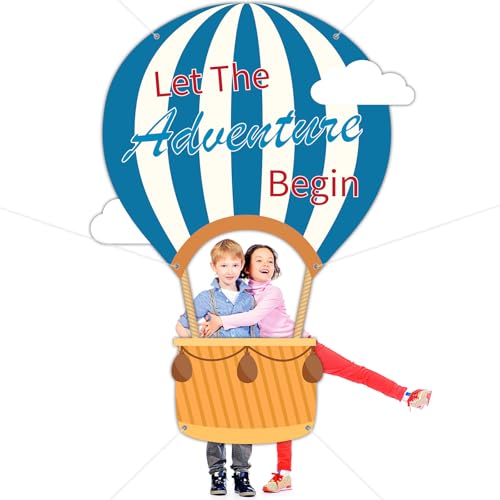 Let the Adventure Begin Hot Air Balloon Photo Booth Frame