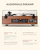 QLEARSOUL HiFire X Vinyl Record Player, Audiophile HiFi Turntables System with 100W Bookshelf Speakers,VU Meter, DSP Preamp, Support 33/45 RPM, RCA LINE in | Out #5