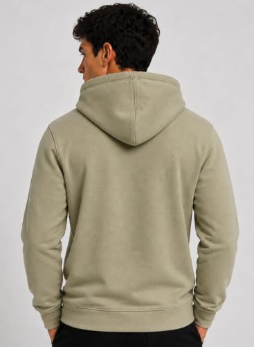 Image of ADRO Mens Abstract Graphic Hoodie | 320 GSM Cotton Poly Fleece | Regular Fit Contemporary Artistic Sweatshirt for Winter & Streetwear