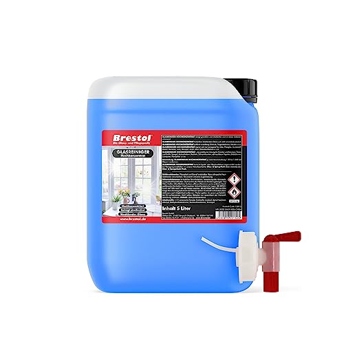 Brestol Limpiacristales listo para usar, 5 litros, incluye grifo de 51 mm, eliminador de insectos
