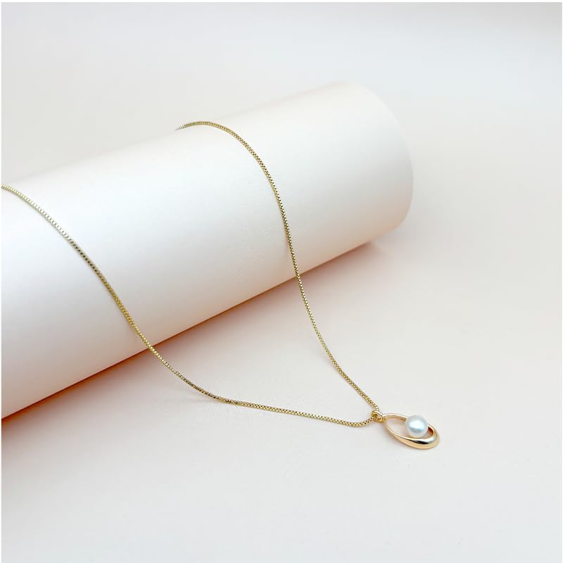 Pearl Necklaces for Women,Charm Choker Necklaces with Natural Freshwater Cultured Pearls,Dainty Pendants Necklaces Daily Wear or Fashion Gift for Women3