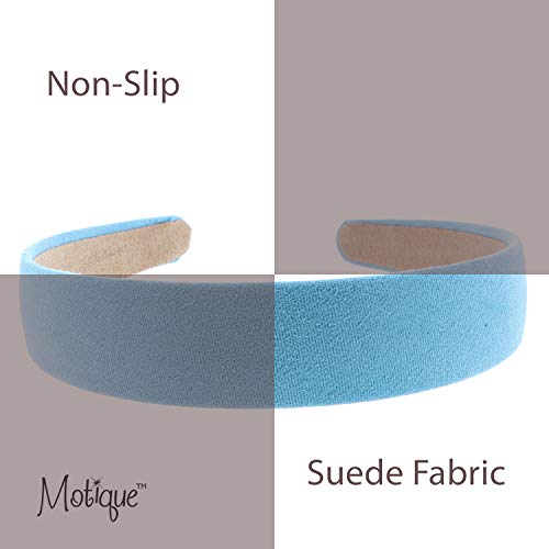 1 Inch Wide Suede Like Headband Solid Hair Band For Women And Girls (Light Blue) #TOP2