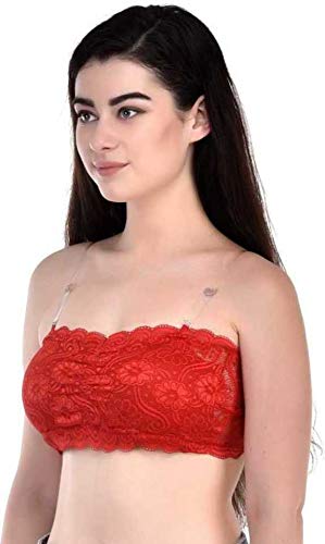 Image of Women's Lace Padded Wire Free Bralette Bra