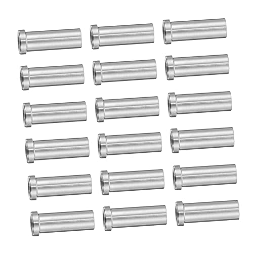 TEHAUX 50Pcs Stainless Steel Deck Cable Protector Sleeves Durable Wire Rope Protectors for Railing Kits Cable Protection for Decks and Outdoor Use