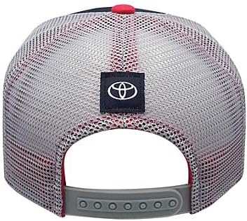 Toyota GR Racing Trucker Hat, 7-Panel Snapback Cap, Black/Gray/Red, Mesh Back, (GR122800)