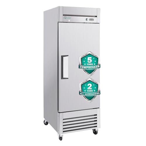 COOLCHEF 27 Commercial Refrigerator Stainless Steel Upright