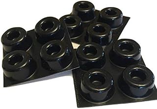 GorillaGrit Small Black Door Knob Bumpers (Set of 12) Self-Adhesive Door Stoppers Wall Protectors, Isolation Rubber Feet for Speakers, Electronics, Furniture
