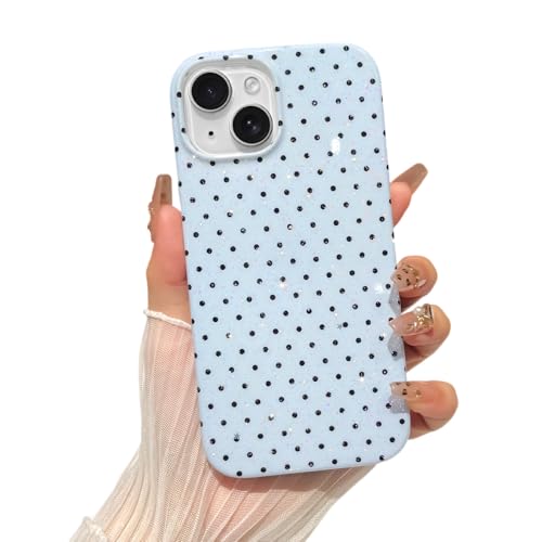 Jolie coque de téléphone iPhone 13 bleu pour filles actives