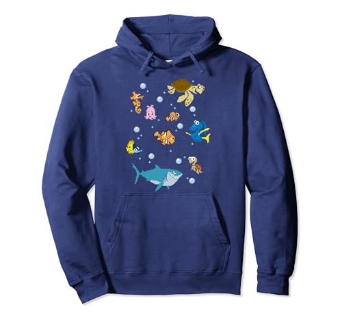 Hoodie Nemo créatures marines pixelisées au graphisme rétro unique