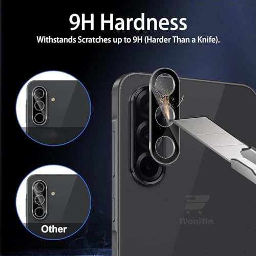 Image of WonRia Pack 1- Back Camera Lens Protector for Samsung A37 | Samsung A57 5G Camera Glass Protector Guard [3D Premium] - Black