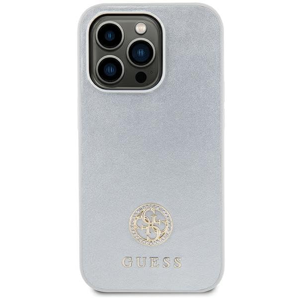 CG MOBILE Guess GUHCP15MPS4DGPS Coque pour iPhone 15 Plus 6,7" Argent Rigide Strass Métal Logo