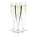 Party Essentials Hard Plastic 1-Piece Champagne Flute Box Set, 5-Ounce Capacity, Clear (Case of 48)