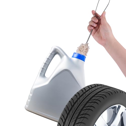 Image of BOXOB 4 Pack Tire Lubricant Brush Applicator Swab Set, 12.5in Extra Long Handle Lubricant Brush with Tire Depth Gauge for Most Common Lube Buckets Cars Trucks & Motorcycles Repair