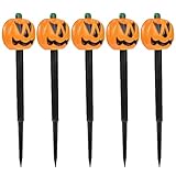 Porte : le bas de chaque pièce est équipé d'un poteau fixe, ce qui peut rendre l'insertion stable, piquet de citrouille d'halloween.