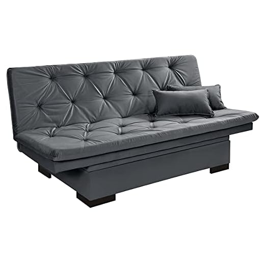 Sofá Cama Baú 3 Lugares Multiuso (Cinza)