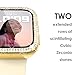 Surace 40mm Case with Screen Protector, Bling Diamond Overall Protective Case Compatible with Apple Watch Series 6/5/4 SE, 40mm, Gold