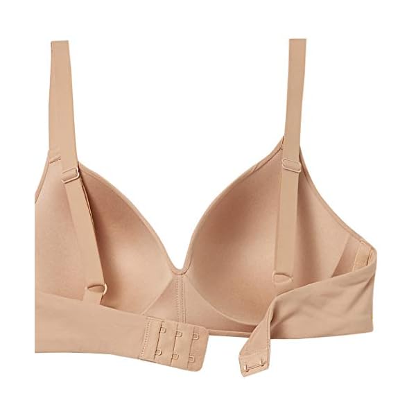 Amazon Essentials Women's Wireless Bra, Light Brown, 36A