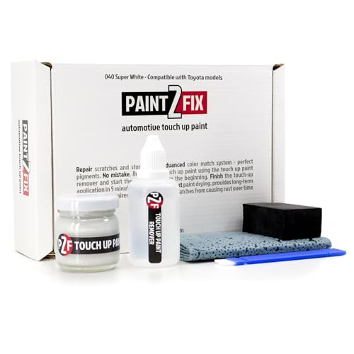 PAINT2FIX 040 Super White (Ice Cap, Pure White) Kit de pintura de retoque e reparação de arranhões para Toyota