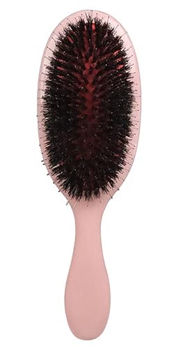 Cepillo desenredante de cerdas de jabalí para cabello natural rizado, fino, lacio, antiencrespamiento, cepillo desenredante, cepillo de peinado para