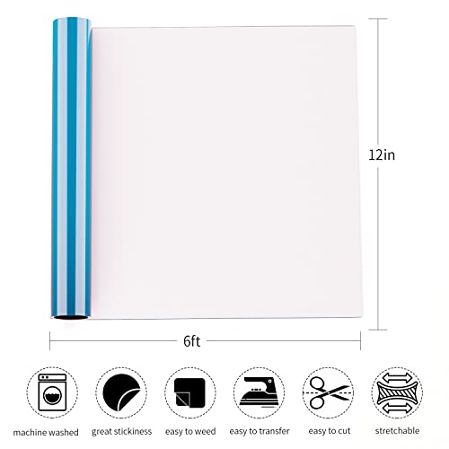 JAJOJSJO Vinile Termoadesivo per Tessuti 12 x 6ft...