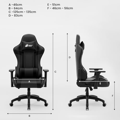 Green Soul Raptor 2.0 Racing Edition Ergonomic Gaming Chair with Premium PU Leather, Adjustable Neck & Lumbar Pillow, 3D Adjustable Armrests &... - Image 2