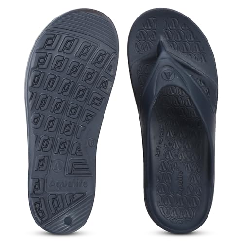 Image of Aqualite AL-1251 Slippers for Men with Comfotable Sole Slip-On Flat Flip Flops, Sliders, Chappal & Comfortable Slipper for Men