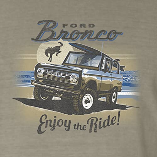 Classic Vintage Ford Bronco Enjoy The Ride Cars and Trucks Front and Back Garment-Dyed Washed Look Short Sleeve T-Shirt2