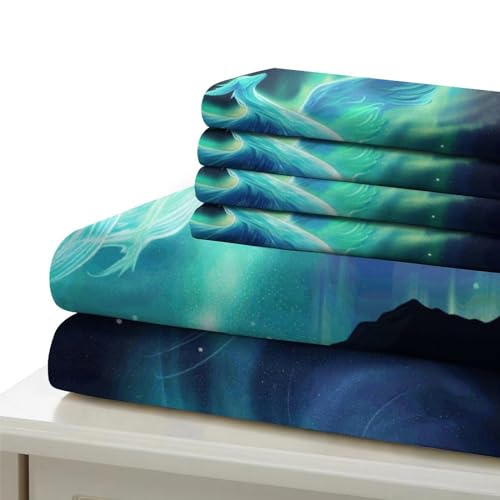 Parure de lit animaux sauvages 200x200 housse de couette microfibre Phénix 3D - 6