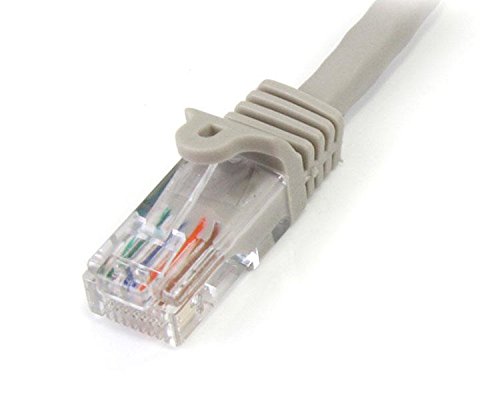 StarTech.com 15 m Gray Cat5e Snagless RJ45 UTP Patch Cable - 15m Patch Cord - Ethernet Patch Cable - RJ45 Male to Male Cat 5e Cable