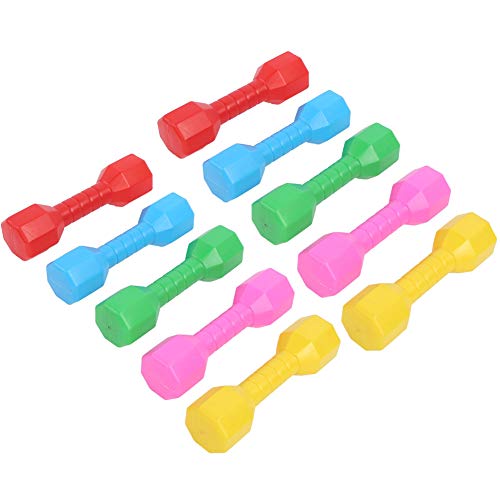 Kids Plastic Hand Dumbbells,Plplaaoo 10Pcs/Set Dumbbells For Children, Home Gym Exercise Barbell, Children Exercise Fitness Sport Toy Gift #TOP1