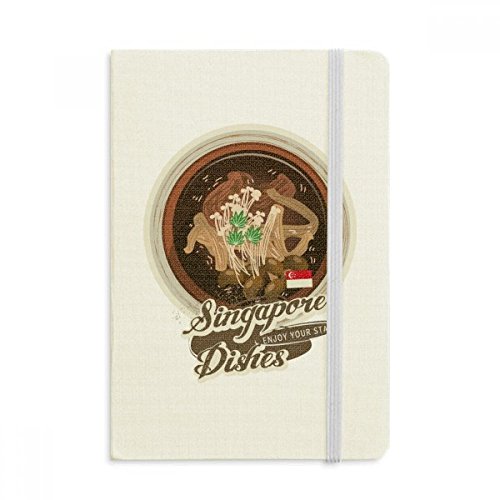 Carnet Bak Kut Teh Singapour A5 couverture rigide en tissu pour journal
