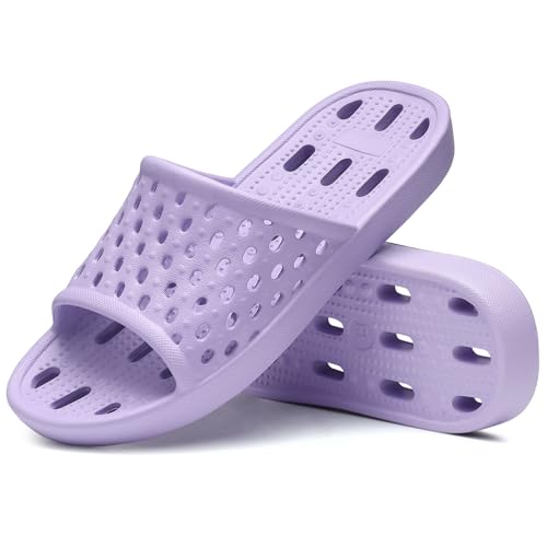 Litfun Non-Slip Shower Shoes for Women Quick Dry Slippers Bathroom Sandals