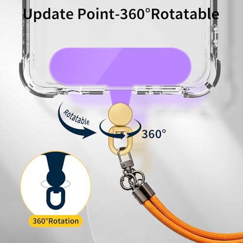 image for KITANIS 360°Rotatable Phone Tether Tab,3 Pieces Universal Phone Lanya