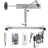 JQDML Reciprocating Cycle Linear Actuator DC 24V 200RPM Stroke 2cm-8cm Adjustable Telescopic Motor with Speed Controller,Remote Controller,Suction Cup,Big End Connector and Stand